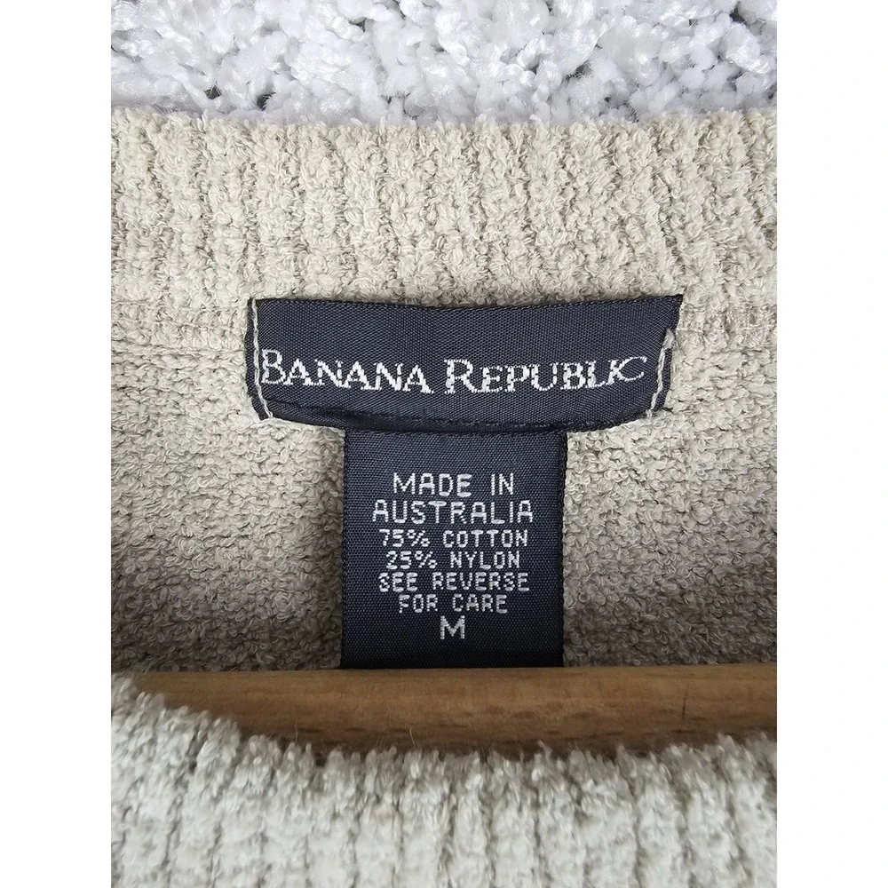 Vintage Banana Republic Textured‎ Plush Sweater Mens Medium Made Australia